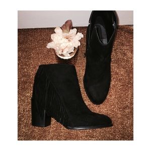 Forever 21 Fringe Suede Booties